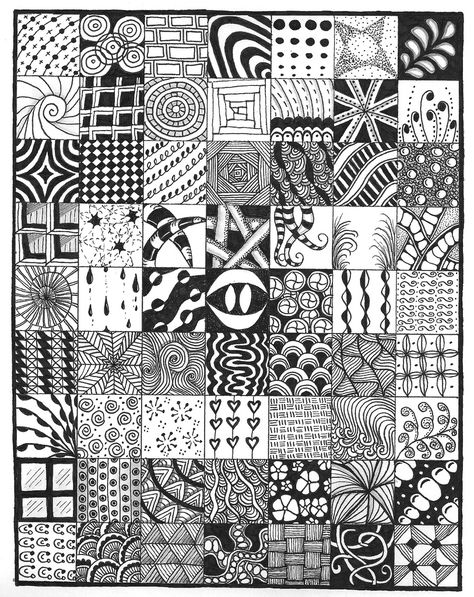 Zoe Ford - Sampler | Flickr - Photo Sharing! Zantangle Art, Basic Sketching, Illusions Art, Lines And Shapes, Tangle Pattern, Tangle Doodle, Zentangle Designs, Tangle Art, Tangle Patterns