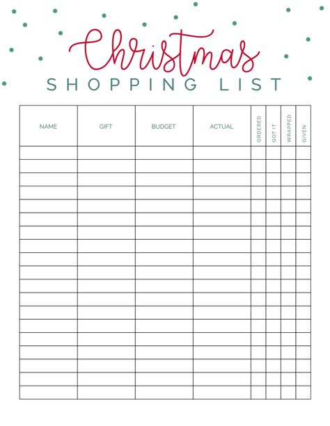 Tips For Your Christmas Shopping List In 2023 - Free Sample, Example & Format Templates - Free Sample, Example & Format Templates Christmas Wishlist For Teens, Christmas Shopping List Printable, Christmas List Template, Money Planning, Budget Christmas Gifts, Budget List, Christmas Budget, Christmas Shopping List, Printable Shopping List