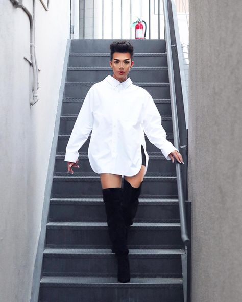 James Charles on Instagram: “on the way to steal your man” James Charles Outfits, Daily Fashion Outfits, Charles James, James Charles, Outfit Goals, Cute Celebrities, Rave Outfits, Your Man, Festival Outfit