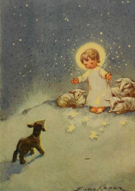 Images Victoriennes, Angel Illustration, Postal Vintage, Storybook Art, Art Whimsical, Vintage Christmas Images, Old Fashioned Christmas, Christmas Scenes, Catholic Art