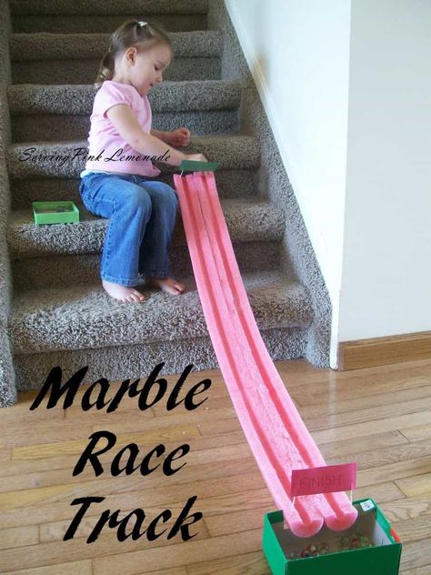 15 IMPRESSIVE WAYS TO MAKE A MARBLE RUN Marble Race, Smart Tiles, Pool Noodle, Marble Run, Indoor Activities, Craft Activities For Kids, Business For Kids, Race Track, Craft Activities