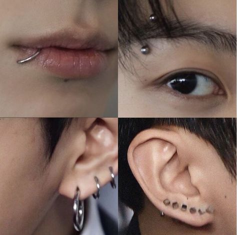 Jungkook Piercing, Face Piercings, Cool Piercings, Facial Piercings, Eyebrow Piercing, Lip Piercing, Easy Hairstyles For Long Hair, روتين العناية بالبشرة, Piercing Tattoo