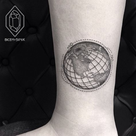 Satellites Planet Earth Tattoo World Travel Tattoos, Globe Tattoo, Globe Tattoos, Plane Tattoo, Earth Tattoo, Planet Tattoos, Skeleton Hand Tattoo, Tattoos Geometric, World Tattoo