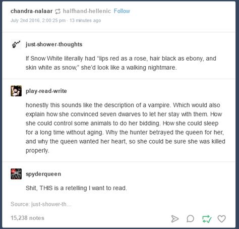 This updated fairy tale: | 18 Tumblr Bloggers Who Should Grow Up To Be Writers Teacher Forms, Story Prompts, Writers Block, Story Writing, Story Inspiration, What’s Going On, Story Ideas, Tumblr Funny, Tumblr Posts