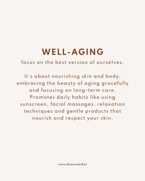 We often hear about anti-aging products, but what if the focus wasn’t on “fighting” age but on embracing it? That’s where well-aging comes in. At Sloow Market, we believe in well-aging—brands that support healthy, radiant skin, while celebrating every stage of life. #WellAging #NaturalBeauty #HealthySkinJourney #SelfCare #AgeWithGrace #SloowMarket Relaxation Techniques, Long Term Care, Facial Massage, Aging Gracefully, Daily Habits, Radiant Skin, What If, Healthy Skin, Anti Aging