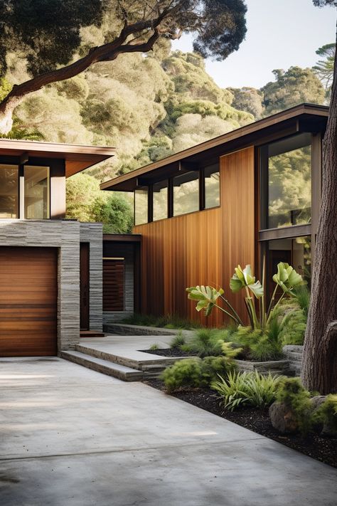 50+ Awe-Inspiring Midcentury House Exteriors - Days Inspired Midcentury House Exterior, Midcentury Modern House Exterior, Midcentury Patio, Patio Ideas Backyard, Ideas Backyard Patio, Midcentury Modern House, Mid Century Modern House Exterior, Backyard Patio Ideas, Modern Backyard Design