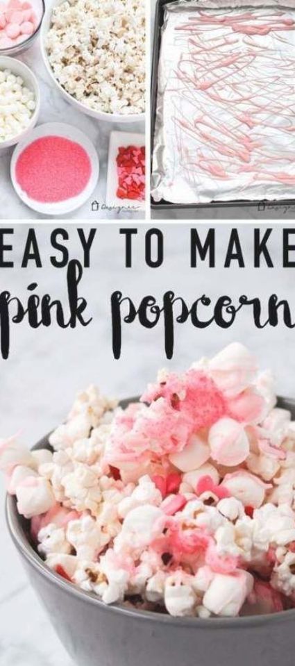 Baby Shower Food Pink Valentines Day 27+ Ideas #food #babyshower #baby How To Make Pink, Baby Shower Food For Girl, Baby Shower Snacks, Pink Popcorn, Gateau Baby Shower, Valentines Baby Shower, Babyshower Party, Baby Shower Treats, Shower Desserts