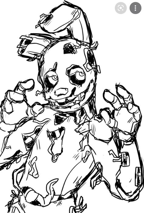 Springtrap Drawings Sketches, Spring Trap Drawing, Springtrap Sketch, Springtrap Drawing, Fnaf Drawings Sketches, Fnaf Sketches, Spring Trap, Rick And Morty Stickers, Arte Grunge