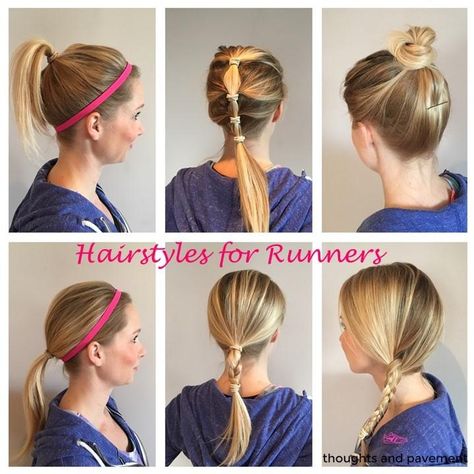 Finding the right hairstyle for running and triathlons is tough! Here are a few tried and tested options that are both simple and durable. Hairstyles For Running, Running Late Hairstyles, Running Hairstyles, Easy Updos For Long Hair, Track Hairstyles, Beyonce Hair, Workout Hairstyles, Athletic Hairstyles, Easy Hairstyles For Long Hair