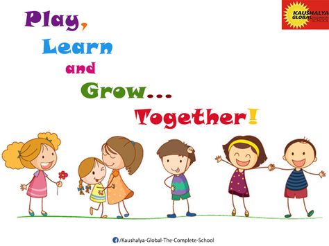 Play Learn And Grow Together Wall, Play Learn And Grow Together, Kindergarden Graduation, School Board Decoration, Kindergarten Classroom Decor, Holistic Education, Wall Writing, Moana Party, Kindergarten Math Worksheets