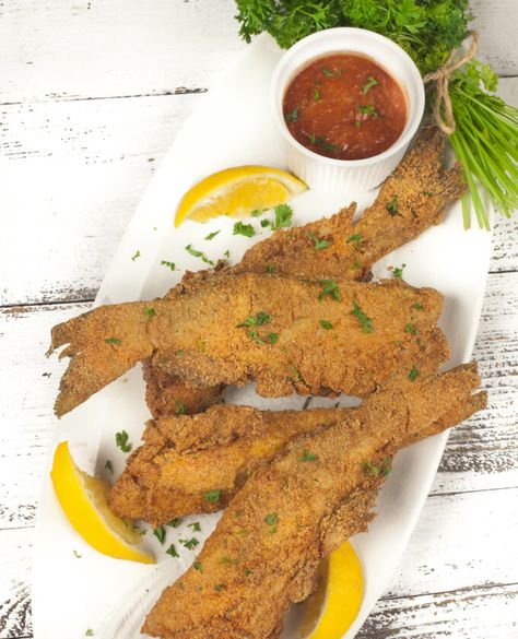 Fried Whole Catfish - Acadiana Table Fried Whole Catfish, Catfish Dinner Ideas, Cooking Catfish, Recipes With Common Ingredients, Fried Whole Fish, Catfish Dinner, Fried Catfish Recipes, Catfish Recipe, Whole Fish Recipes