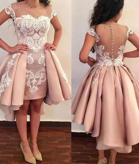 Modest Homecoming Dresses, Pink Lace Shorts, Prom Dress Pink, Homecoming Dresses Lace, Mode Kimono, Pink Homecoming, Pink Homecoming Dress, Satin Cocktail Dress, Lace Party Dresses