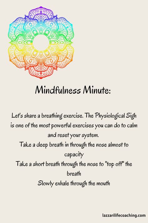 Today let's try the Phsysiological Sigh. #breathwork #mindfulness #mindfulnessexercise #breath #holisticlifecoach #healing #calm #focus #selflove #selfcare #mindbodyconnection #stressrelief Mindfulness Exercises, Mind Body Connection, August 26, Breathing Exercises, Take A Deep Breath, Mindfulness Meditation, Life Coach, Focus On, Reiki