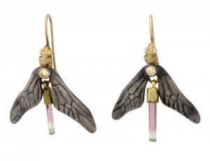 Eéra Earring, Sui Daga Earrings Gold, Cicada Wing Jewelry, Beetle Earring, Cicada Wing Earrings, Metal Working, Fashion Beauty, Stone, Beauty