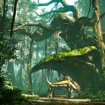 Hermit Forest | Monster Hunter Wiki | Fandom Monster Hunter Wiki, Forest Map, Fantasy Town, Jungle Art, School Painting, Art Village, Forest Background, Monster Hunter World, Monster Concept Art