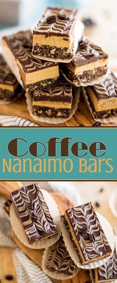 Coffee Nanaimo Bars | eviltwin.kitchen Unhealthy Recipes, Nanaimo Bar Recipe, Canadian Dessert, Nanaimo Bars, Chocolate Graham Crackers, Sweet Cravings, Chocolate Topping, Dessert Bar, Chocolate Cinnamon