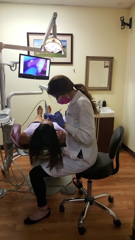 Dr. Paige Woods, DDS at her San Diego Dental Clinic. Dental Bibs, Female Dentist, Dental Exam, Vision Board Photos, Dental Cleaning, The Dentist, Reduce Body Fat, San Diego California, Dental Clinic