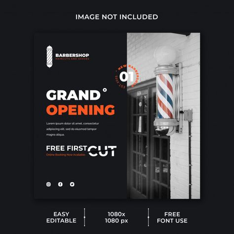 Barbershop Social Media, Barbershop Branding, Barber Quotes, Barbershop Poster, Barber Ideas, Makeover Studio, Barbershop Design, Best Banner, Skin Aesthetics