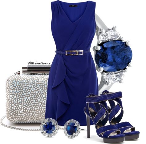 "Sapphire" by tracisalazar ❤ liked on Polyvore Sapphire Outfit, Elegant Outfit Classy, Elegant Dresses For Women, Gala Dresses, Party Outfits, Virtual Closet, Polyvore Outfits, Classy Dress, Elegant Outfit