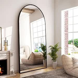 Amazon.com: GLSLAND-34x76 inch Arched Full Length Mirror-Aluminum Alloy Frame High Definition-Full Body Mirror for Bedroom or Living Room,Black : Home & Kitchen Arched Full Length Mirror, Arched Floor Mirror, Full Length Mirror Stand, Large Floor Mirror, Elegant Mirror, Floor Length Mirror, Full Length Mirrors, Full Mirror, Floor Standing Mirror