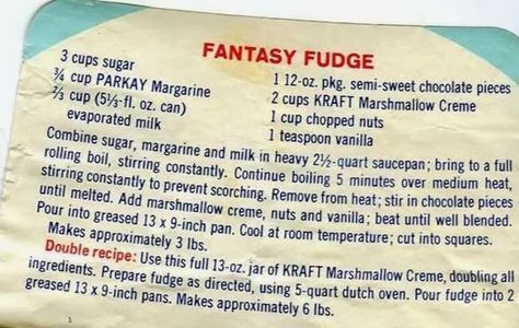 Aunt B Simply Living: Kraft Fantasy Fudge Kraft Fantasy Fudge Recipe, Original Fantasy Fudge Recipe, Fantasy Fudge Recipe, Fantasy Fudge, Homemade Fudge Recipes, Fudge Recipes Easy, Homemade Fudge, Candy Recipes Homemade, Christmas Candy Recipes