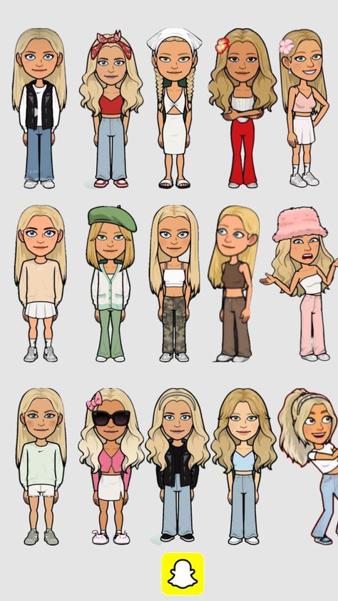 Christmas Bitmoji Outfits, Fall Bitmoji Outfits, Pretty Bitmoji Ideas, Big Emoji, Bitmoji Outfits Baddie, Snapchat Best Friends, Cute Snapchat Bitmoji Ideas, Snapchat Avatar, Bff Matching Outfits