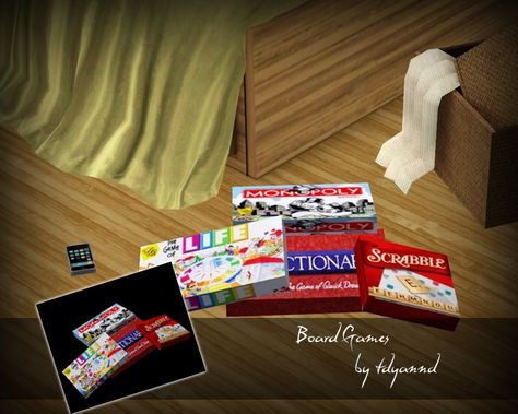 tdyannd's Bedroom Clutter Board Games Sims Resource Bedroom, Bedroom Clutter, Around The Sims 4, Scrabble Board Game, Scrabble Board, Play Sims 4, Sims 4 Bedroom, The Sims 4 Packs, Sims 4 Cc Folder