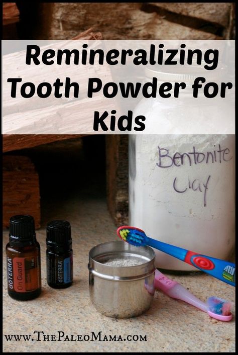 DIY Remineralizing Tooth Powder for Kids | www.thepaleomama.com Remineralizing Tooth Powder, Remineralizing Toothpaste, Diy Toothpaste, Tooth Powder, Teeth Health, Natural Body Care, Natural Diy, Diy Health, Beauty Recipe