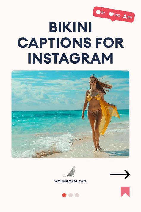 A poster suggesting "Bikini Captions for Instagram" with a woman walking on a beach.
A list of beach-themed captions with checkmarks and a call-to-action button for more.
Promotional image featuring a woman with a laptop, inviting to an Instagram engagement pod. Perfect Captions, Ocean Air, Salty Hair, Captions For Instagram, Insta Feed, Beach Bum, Tan Lines, Beach Babe, Instagram Captions