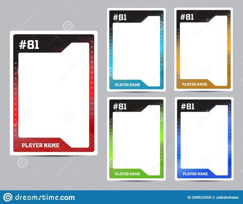 Trading Card Frame, Card Frame, Border Templates, Sports Card, Frame Border, Sport Player, Design Set, Trading Card, Card Art