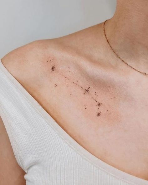 Tattoo Ideas Astrology Aries, Aries Tattoo Star Constellations, Aries Constilation Tattoo, Aries Constellation Tattoos, Mini Minimalist Tattoo, Aries Tattoo Stars, Tiny Constellation Tattoo, Aries Tattoo Constellation Stars, Astrology Constellation Tattoo