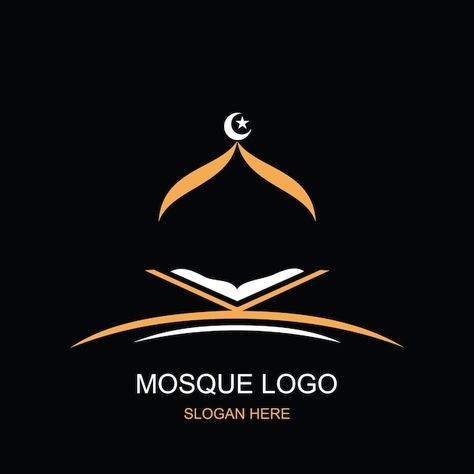 Mosque logo islamic design masjid vector... | Premium Vector #Freepik #vector #islamic-calligraphy #background-masjid #dome #muslim