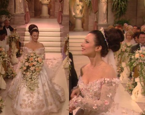 The Nanny Wedding Dress, The Nanny Wedding, Fran Fine Wedding Dress, Fran Dresher, Nanny Quotes, Nana Fine, Nanny Outfits, Die Nanny, Nanny Outfit