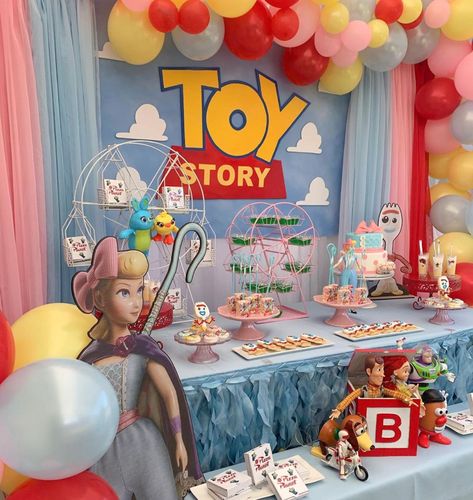 Bo Peep Birthday Party, Toy Story Birthday Party Ideas, Bo Peep Toy Story, Toy Story Birthday Cake, Toy Story Party Decorations, Toy Story Baby, Toy Story Theme, Toy Story Cakes, Cakes And Desserts