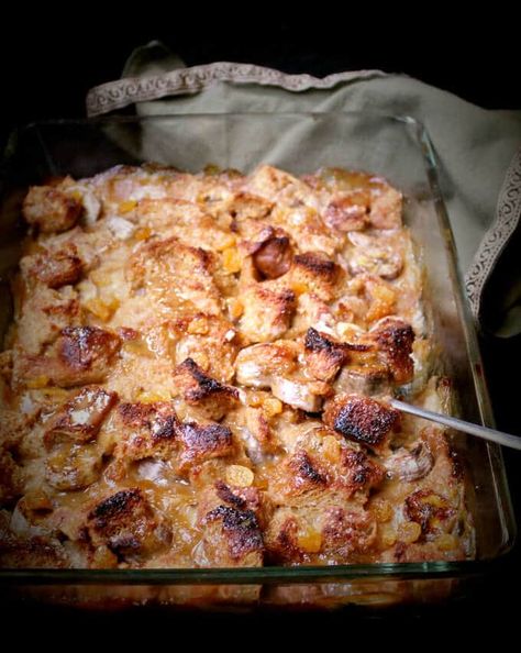 Vegan Bananas Foster Bread Pudding - Holy Cow! Vegan Recipes Bananas Foster Bread, Vegan Bread Pudding, Vegan Xmas, Banana Foster, Bread Pudding Easy, Banana Bread Pudding, Dairy Free Baking, Thanksgiving 2022, Dessert For Breakfast