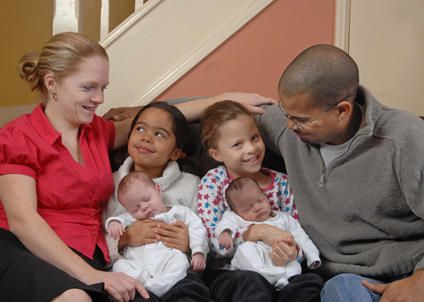 Mixed Race Twins | Strange but true: Mixed-race twins, one black, one white Two Sets Of Twins, Mixed Race Couple, Multiple Births, Fraternal Twins, Dark Complexion, Interracial Love, Identical Twins, Baby Center, How To Have Twins