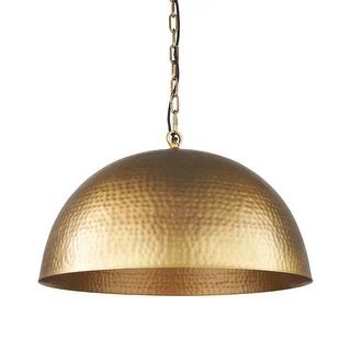 Karina Round Brass-Toned Hammered Metal Dome Pendant Light - Bed Bath & Beyond - 37640014 Metal Dome Pendant Light, Kitchen Island Lights, Dome Pendant Light, Dome Pendant Lighting, Island Lights, Dome Lighting, Hammered Metal, Kitchen Island Lighting, Lighting Store