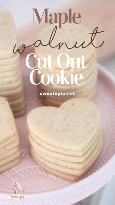 Walnut Sugar Cookies, Cookie Recipes For Cutouts, Roll Out Cookie Recipes, Cutout Cookie, Cutout Cookies Recipe, Cutout Cookie Flavors, Rollout Cookie Recipe, Rollout Cookies, Flavored Cookie Recipes