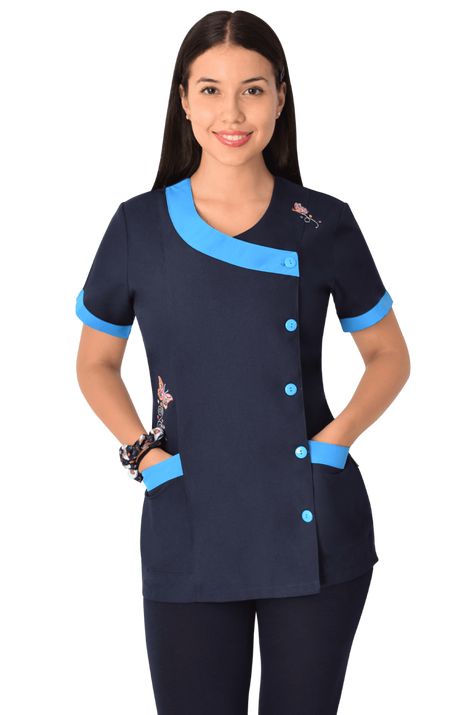 Cleaning Uniform Ideas Outfit, Cute Nurse Scrubs Outfits, Beauty Salon Uniform Ideas, Cleaning Uniform, Nurse Outfit Scrubs, Medical Scrubs Fashion, Scrubs Pattern, Nurse Dress Uniform, Salon Wear