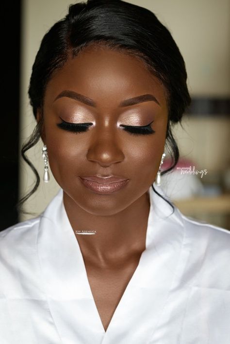 How to get a natural bridal glam look by Joy Adenuga Black Bridal Makeup, Amazing Wedding Makeup, Beautiful Wedding Makeup, Wedding Hairstyles And Makeup, Mekap Mata, Bridal Glam, Best Wedding Makeup, Bridal Makeup Natural, Wedding Day Makeup