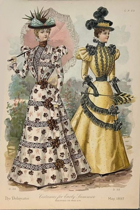 1897 Fashion, Edwardian Fashion Plates, Gothic Fashion Victorian, Belle Epoque Fashion, 23 Fashion, 1890s Fashion, Puffy Skirt, 19th Century Fashion, Avant Garde Fashion