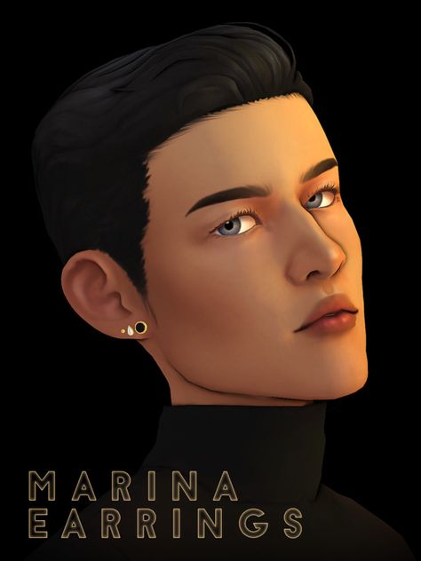 Sims 4 Mm Earrings, Sims Accessories, Sims 4 Cc Clothes, Male Sims, Sims Download, Sims 4 Hair Male, Cc Folder, Sims 4 Anime, Sims 4 Mm Cc