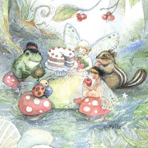 Frog Birthday Party, Fairy Tea Parties, 동화 삽화, Arte Indie, Storybook Art, Artist Blog, Arte Inspo, Fairytale Art, Art And Illustration