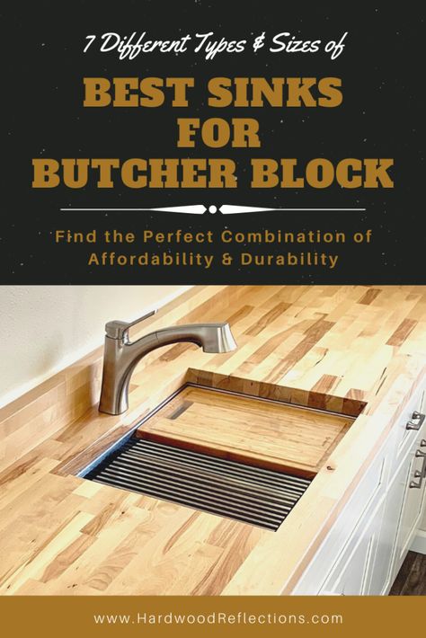 Sink Styles, Butcher Block Countertops Kitchen, Kitchen Sink Styling, Best Kitchen Sinks, Butcher Block Kitchen, Sink Countertop, Kitchen Upgrades, Butcher Block Countertops, Kitchen Sinks