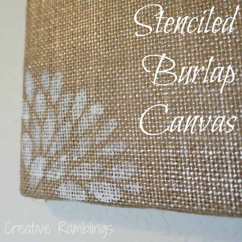 Burlap Canvas Art, Burlap Wall Decor, Unique Homemade Gifts, Garden Crafts For Kids, Burlap Wall, Burlap Canvas, Crafts Painting, Painting Burlap, Burlap Decor