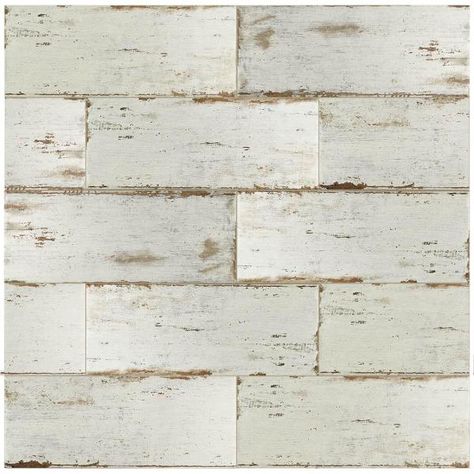 Merola Tile Retro Blanc 8-1/4 in. x 23-1/2 in. Porcelain Floor and Wall Tile (11.22 sq. ft. / case)-FNURT8BL - The Home Depot Wood Tile Backsplash, Matte Tile, Merola Tile, Wood Look Tile, Porcelain Floor, House Tiles, Natural Stone Tile, Porcelain Flooring, Distressed Wood