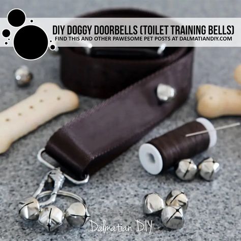 Puppy Toilet Training, Potty Bells, Diy Dog Toys, Dog Bell, Dog Toilet, Dog Potty Training, Potty Training Puppy, Dog Cakes, Dog Projects