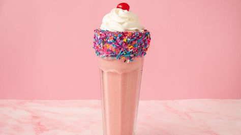 At-Home Barbie Shake Recipe Barbie Shake Recipe, Cherry Syrup, Maraschino Cherry, Shake Recipes, Whipped Topping, Vanilla Ice Cream, Apple News, Melting Chocolate, White Chocolate