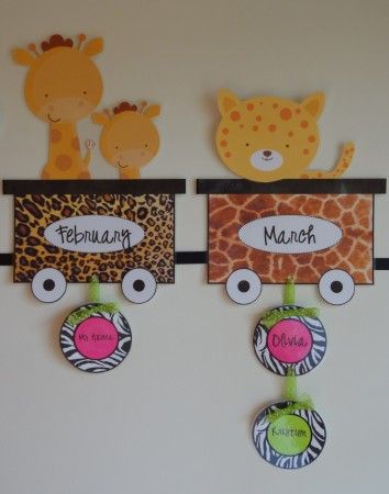 Birthday Wall Kindergarten Ideas, Safari Theme Classroom, Safari Jungle Theme, Birthday Bulletin Board, Jungle Classroom, Birthday Board Classroom, Jungle Theme Classroom, Birthday Chart, Board Classroom