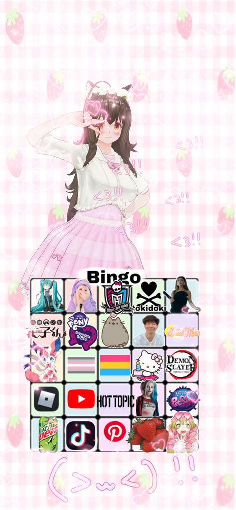 Cutecore Music, Cutecore Games, Kawaii Cutecore, Custom Cast, Pink Music, Kawaii Core, Bingo Games, Anime Kawaii, Monster High